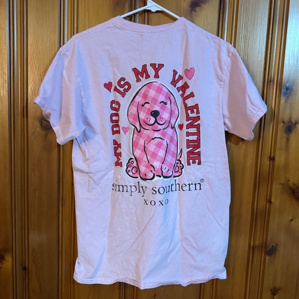 Simply Southern “My dog is my valentine” t shirt - Picture 1 of 4